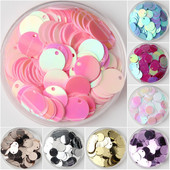 Pailletes 20 mm PVC plakana, apaļa, vaļīga flitera 2 cm šūšana, vizulis, kāzu amatniecības aksesuāri, DIY kulonu fliteru apdare 10g