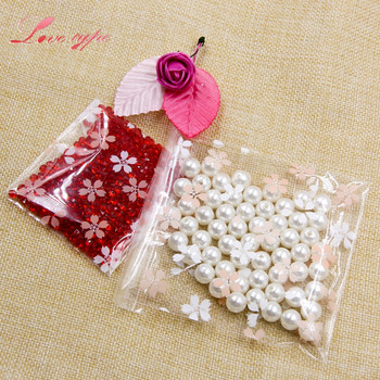 100 τεμ. Cherry Blossoms Candy & Cookie Plastic Bags Αυτοκόλλητες για DIY μπισκότα Σνακ Πακέτο ψησίματος ντεκόρ Παιδικές προμήθειες