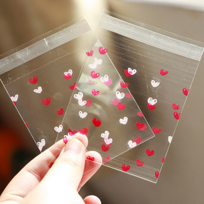 100 GAB ķiršu ziedu konfekšu un cepumu plastmasas maisiņi, pašlīmējošie cepumiem, kas izgatavoti uzkodu cepšanai, iepakojums, dekors bērniem, dāvanu piederumi