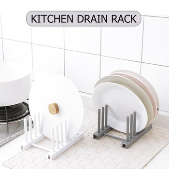 Creative Dish Plate Drain Rack Сушене на кухненски прибори за съхранение Поставка за тава Многофункционална стойка за чаша Съхранение на съдове