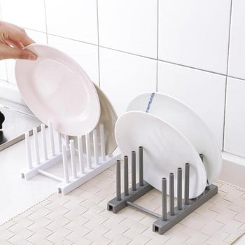 Creative Dish Plate Drain Rack Сушене на кухненски прибори за съхранение Поставка за тава Многофункционална стойка за чаша Съхранение на съдове