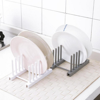 Creative Dish Plate Drain Rack Сушене на кухненски прибори за съхранение Поставка за тава Многофункционална стойка за чаша Съхранение на съдове