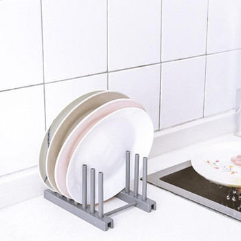 Creative Dish Plate Drain Rack Сушене на кухненски прибори за съхранение Поставка за тава Многофункционална стойка за чаша Съхранение на съдове