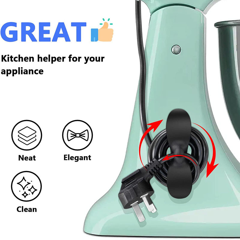 4 gab. Vada uztīšanas organizators virtuves iekārtu vadu aptinējam kabeļa vadības klipu turētājs gaisa frier kafijas automāta fiksatoram