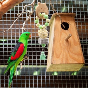 Големи играчки за птици Играчки за дъвчене на папагали Играчки за гризане на птици за почистване на зъбите и забавление за африкански сиви корели Вълнисти папагали