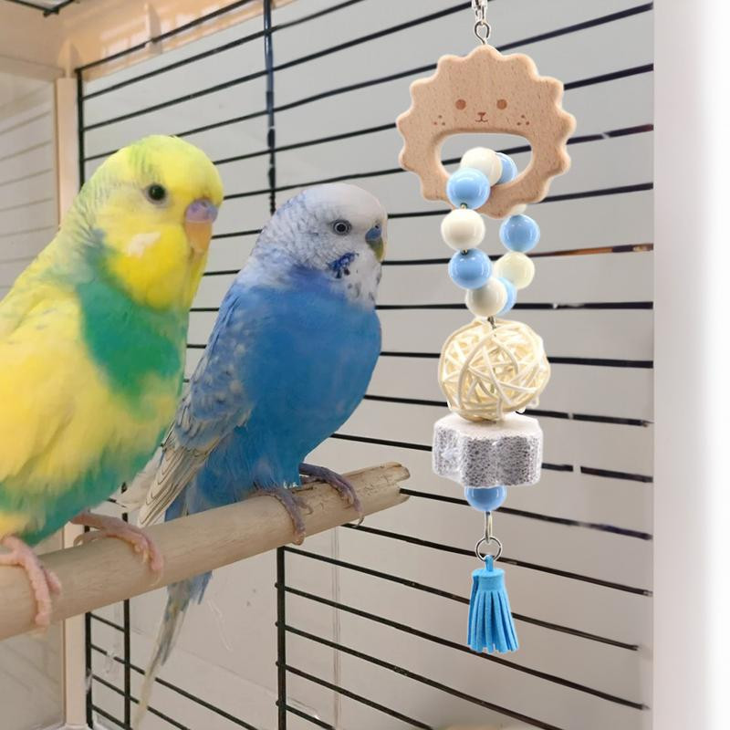 Μεγάλα Παιχνίδια Πουλιών Παπαγάλος Μασάτε Παιχνίδια Πουλιά Παιχνίδια Δαγκώματος για Καθαρισμό Δοντιών και Διασκέδαση για Αφρικανικά Γκρι Κοκατίελ Budgerigars