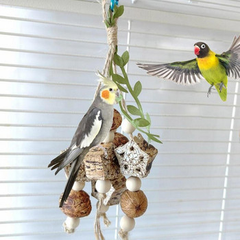 Πουλί πολύχρωμα παιχνίδια για μάσημα Κρεμάστρες Πολύχρωμα πουλιά για κατοικίδια Παιχνίδια κλουβιού Άνετα παιχνίδια παπαγάλου πέρκα για σχοινί Μπάντζι Παιχνίδι πουλιών