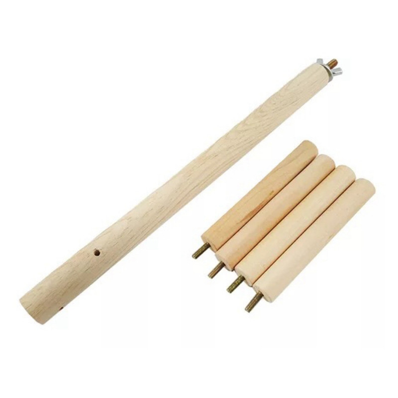 Rotaļlietas putniem Koka asaru aksesuāri Papagaiļa statīvs Šūpoles Kāpnes būrī Papagaiļa virve Piekārta, stāvoša treniņa rotaļlieta