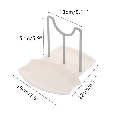 Nerūsējošā tērauda katla vāks statīvs plaukts virtuves organizators irbulīša karotes lāpstiņa plaukta pannas vāka turētāja statīvs gatavošanas rīki