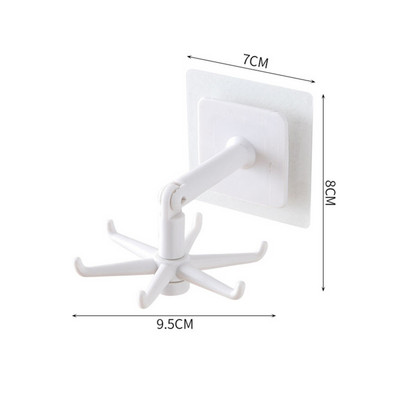 360 grādos pagriezti āķi Bez štancēšanas uzglabāšanas āķi Pakaramo turētājs Vannas istaba Virtuves organizators Vannas dvieļu glabāšanas statīvu turētājs