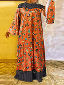 Liela izmēra 5XL VONDA sieviešu kleita ar bohēmisku apdruku, 2023. g. garām piedurknēm, kroku vintage mežģīņu raibs gadījuma brīvs ballītes Vestido halāts