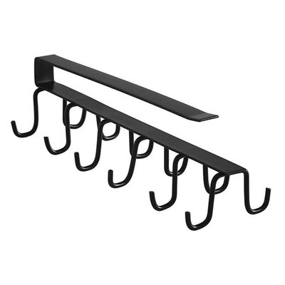 Dzelzs 6 āķi Glabāšanas plaukts Garderobes skapis Metāls zem plauktiem Krūze Krūzes pakaramais Vannas istaba Virtuves Organizators Piekarināms plaukta turētājs