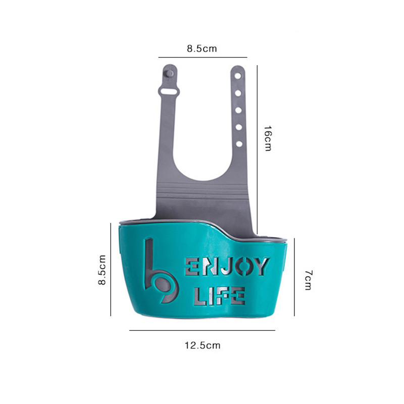 Virtuves piederumi izlietnes plaukts ziepju sūklis notekas statīvs piekarināms maisiņš Regulējams glabāšanas plaukts vannas istabas piekarināms notekas grozs