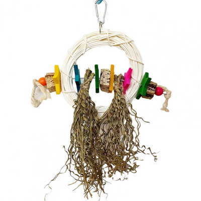 Videi draudzīga košļājamā putnu košļājamā rotaļlieta Uzglabājiet aktīvu putnu rotaļlieta Conure Āfrikas pelēkā būra rotaļlieta