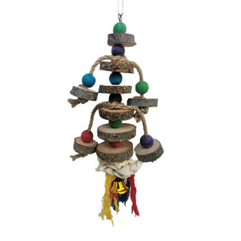 ΝΕΑ PET Parrot Natural Blocks που σκίζουν παιχνίδια με γάντζο πολύχρωμες ξύλινες χάντρες Παιχνίδι μασήματος για μικρά μεσαία πουλιά
