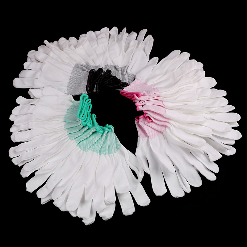 5 pāri antistatiski cimdi Antistatiski ESD elektroniski darba cimdi ar pu pārklājumu ar plaukstas pārklājumu pirkstu PC pretslīdēšana pirkstu aizsardzībai