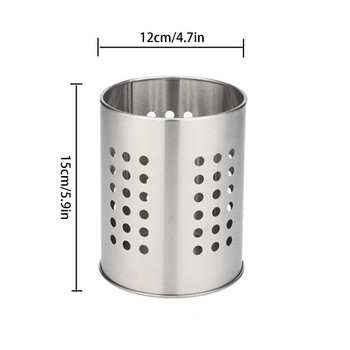 Кухненски прибори за готвене от неръждаема стомана Държач за пръчици Caddy Органайзер за прибори Съдове за хранене Многофункционален инструмент за съхранение Инструмент за сервиране