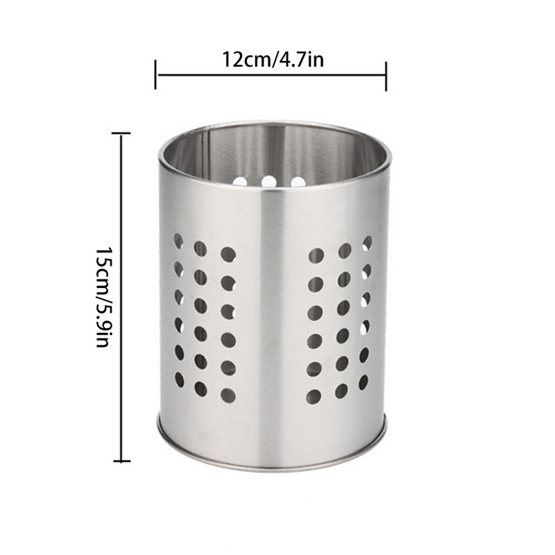 Nerūsējošā tērauda virtuves trauki Irbulīša turētājs Caddy Galda piederumu organizators Galda piederumi Daudzfunkciju uzglabāšanas pasniegšanas rīks