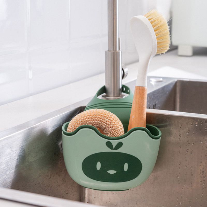 Virtuves uzglabāšanas notekas grozs Regulējams ziepju sūkļa turētājs Piekarināms notekas izlietnes turētājs notekas grozs Virtuves instrumenti