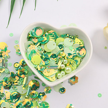 Νέα Hot Sales10g/Συσκευασία DIY Sequin For Craft Mix Star Flower Shell Leaf Shapes Sequins Lentejuelas Pearls Glass Seed Beads DIY App
