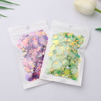 Νέα Hot Sales10g/Συσκευασία DIY Sequin For Craft Mix Star Flower Shell Leaf Shapes Sequins Lentejuelas Pearls Glass Seed Beads DIY App