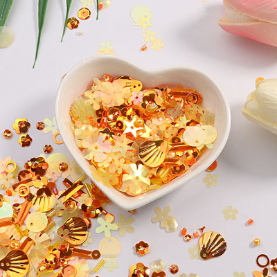 Jauns karsts izpārdošanas 10 g/iepakojums DIY sequin For Craft Mix Zvaigžņu ziedu čaumalu lapu formas sequins Lentejuelas pērles stikla sēklu krelles DIY lietotne