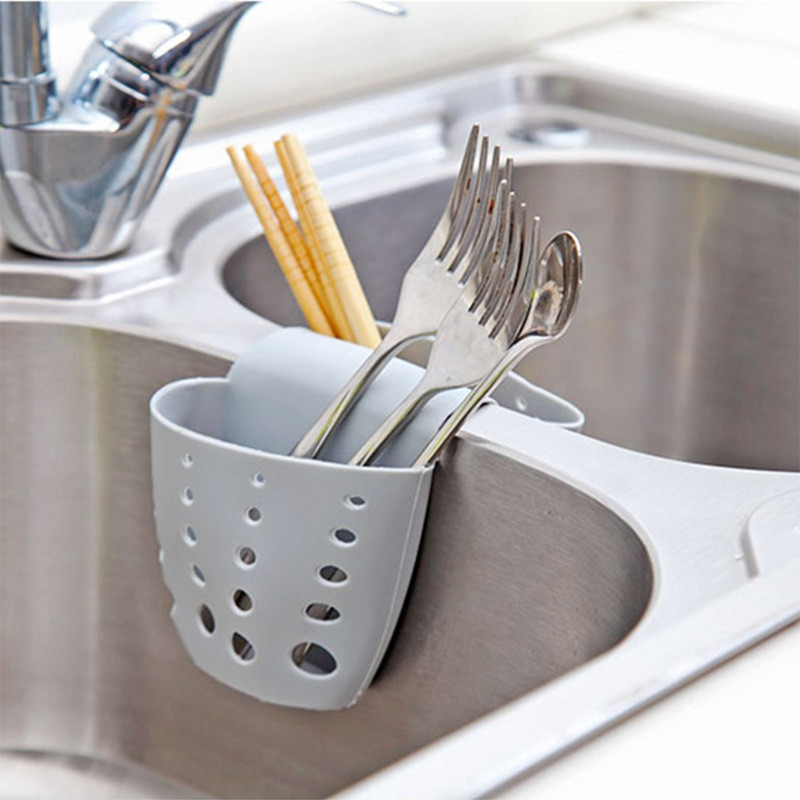 Virtuves piederumi Izlietne Dubultā groza Ziepju Sūkļa Turētājs Trauki Organizatora Soma Vannas istabas Piekarināmais notekas groza glabāšanas plaukts