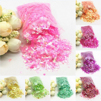 20g/Συσκευασία Ακανόνιστου κοχυλιού Paper Sequin DIY Nail Flakies Colorful Paillettes Glitter Nail Art πούλιες για τρισδιάστατη διακόσμηση νυχιών