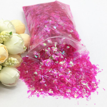 20g/Συσκευασία Ακανόνιστου κοχυλιού Paper Sequin DIY Nail Flakies Colorful Paillettes Glitter Nail Art πούλιες για τρισδιάστατη διακόσμηση νυχιών