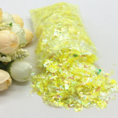 20 g/iepakojumā neregulāra čaumalu papīra vizulis DIY nagu pārslas, krāsainas pailletes, mirdzošas nagu mākslas flites 3D nagu mākslas dekorēšanai