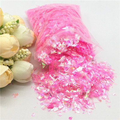 20 g/iepakojumā neregulāra čaumalu papīra vizulis DIY nagu pārslas, krāsainas pailletes, mirdzošas nagu mākslas flites 3D nagu mākslas dekorēšanai