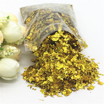 20 g/iepakojumā neregulāra čaumalu papīra vizulis DIY nagu pārslas, krāsainas pailletes, mirdzošas nagu mākslas flites 3D nagu mākslas dekorēšanai