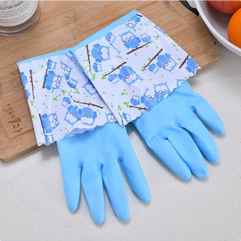 Домакински ръкавици Почистващи ръкавици без латекс, изключително дълъг маншет 47 см и винилова текстурирана дръжка 1 чифт