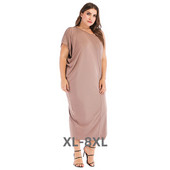 Liela izmēra sieviešu kleita rudens modes ikdienas neregulāra elastīga spēka temperamenta vienkrāsaina gari svārki sievietēm 3xl 4xl 5xl 6xl