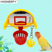 Putnu rotaļlieta Praktiska nejauša krāsa Smieklīga papagailīša zvaniņa basketbola stīpa košļājamā rotaļlieta papagaiļiem Papagaiļu apmācības rotaļlieta Papagaiļa rotaļlieta