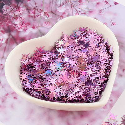 Ultrathin Star Nail Sequin PET Eco Friendly Glitter Laser Silver Paillette Loose Sequins Nails Art Kāzu dekoru konfeti 8g