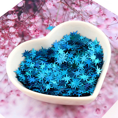 Ultrathin Star Nail Sequin PET Eco Friendly Glitter Laser Silver Paillette Loose Sequins Nails Art Kāzu dekoru konfeti 8g