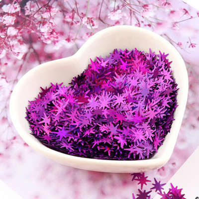 Ultrathin Star Nail Sequin PET Eco Friendly Glitter Laser Silver Paillette Loose Sequins Nails Art Kāzu dekoru konfeti 8g