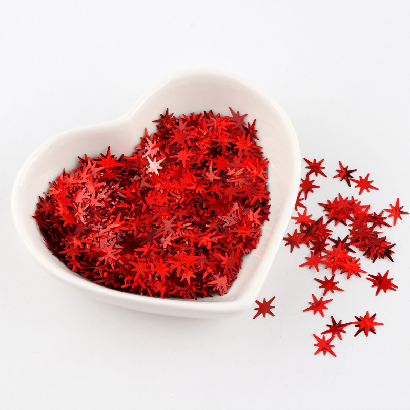 Ultrathin Star Nail Sequin PET Eco Friendly Glitter Laser Silver Paillette Loose Sequins Nails Art Kāzu dekoru konfeti 8g