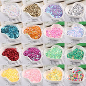 Jūras gliemežvāku sequins 7mm PVC brīvi vizuļi mirdzoši paletes nagu mākslas manikīram šūšanai kāzu dekors konfeti 600gab