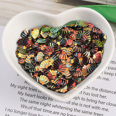 Jūras gliemežvāku sequins 7mm PVC brīvi vizuļi mirdzoši paletes nagu mākslas manikīram šūšanai kāzu dekors konfeti 600gab