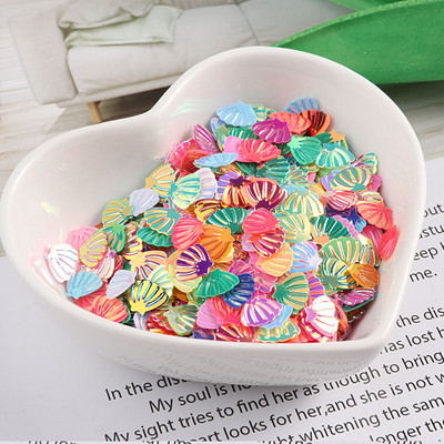 Jūras gliemežvāku sequins 7mm PVC brīvi vizuļi mirdzoši paletes nagu mākslas manikīram šūšanai kāzu dekors konfeti 600gab