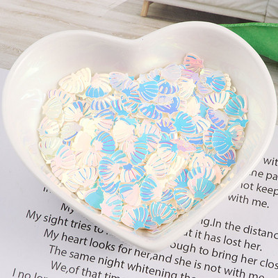 Jūras gliemežvāku sequins 7mm PVC brīvi vizuļi mirdzoši paletes nagu mākslas manikīram šūšanai kāzu dekors konfeti 600gab