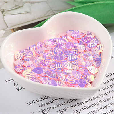 Jūras gliemežvāku sequins 7mm PVC brīvi vizuļi mirdzoši paletes nagu mākslas manikīram šūšanai kāzu dekors konfeti 600gab