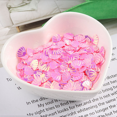 Jūras gliemežvāku sequins 7mm PVC brīvi vizuļi mirdzoši paletes nagu mākslas manikīram šūšanai kāzu dekors konfeti 600gab