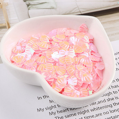 Jūras gliemežvāku sequins 7mm PVC brīvi vizuļi mirdzoši paletes nagu mākslas manikīram šūšanai kāzu dekors konfeti 600gab