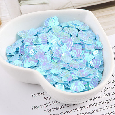 Jūras gliemežvāku sequins 7mm PVC brīvi vizuļi mirdzoši paletes nagu mākslas manikīram šūšanai kāzu dekors konfeti 600gab