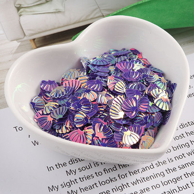 Jūras gliemežvāku sequins 7mm PVC brīvi vizuļi mirdzoši paletes nagu mākslas manikīram šūšanai kāzu dekors konfeti 600gab