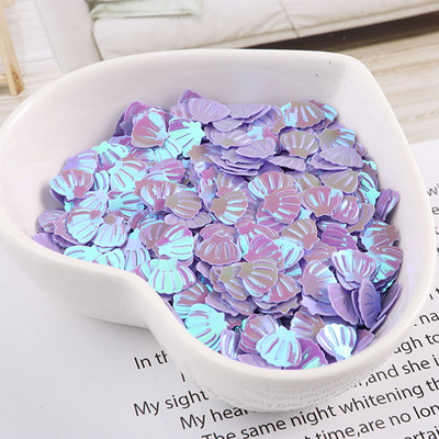 Jūras gliemežvāku sequins 7mm PVC brīvi vizuļi mirdzoši paletes nagu mākslas manikīram šūšanai kāzu dekors konfeti 600gab