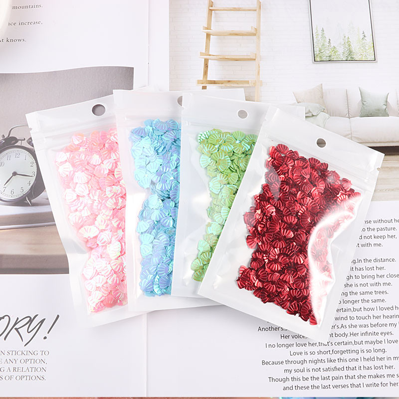 Jūras gliemežvāku sequins 7mm PVC brīvi vizuļi mirdzoši paletes nagu mākslas manikīram šūšanai kāzu dekors konfeti 600gab